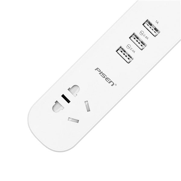 Ổ cắm điện Pisen KY-23(EP)  ( 2 x AC , 3 x USB )